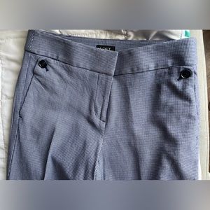Loft Blue/white checkered dress pants